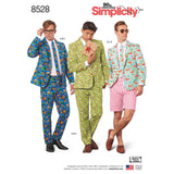 Simplicity 8528 Men's Suit Costume Sewing Pattern, Sizes 34-42