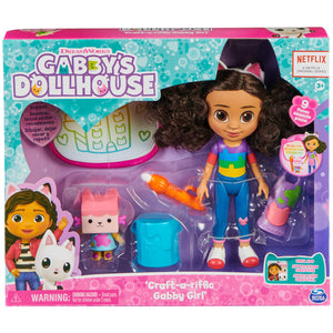 Gabbys Dollhouse, Gabby Deluxe Craft Dolls And Accessories With Water Pad And Water Brush Pen, Kids Toys For Girls And Boys Ages