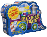 Puremco Mexican Train Double 12 Professional Size Dominoes With Bonus Chickenfoot Game Included Travel Tin Board Game, 91 Tiles,