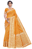 Glory Sarees Womens Kanchipuram Style Art Silk Saree With Blouse Piece (Kara115_Mustard)