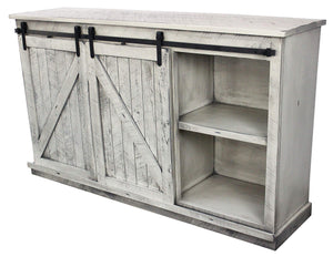American Heartland Mfg. 68 Tall Quaint Tv Stand, Rustic Dela Verria