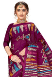 Tamaira Fashion Womens Plain Weave Pure Cotton Saree Without Blouse Piece(Ab7_Magenta)