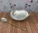 PURI BARTANWALA Brass/Pital Non Stick Kadai for Cooking 10 Inch with Tin/Kalai Plating Inside ? Handcrafted