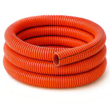 Electriduct Split Wire Loom Tubing Polyethylene Corrugated Flexible Conduit - 2 Nominal Size - 25 Feet - Orange