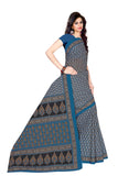 Tamaira Fashion Womens Plain Weave Cotton Saree Without Blouse Piece (802_Blue)