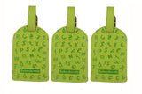 Sukeshcraft Luggage Tags Suitcase Tag Travel Bag Labels 3 Pcs. Combo (Grain Green Tag)