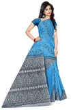 Tamaira Fashion Womens Plain Weave Pure Cotton Saree Without Blouse Piece (Ab11_Turquoise)