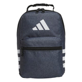 adidas Santiago Lunch Bag Cooler for Women and Men, Insulated Food Container Box with Mesh Pocket, Twill Onix Grey/Black, One Si