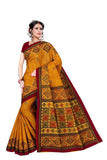 TAMAIRA FASHION Womens Plain Cotton Saree (1456nobp_Mustard)