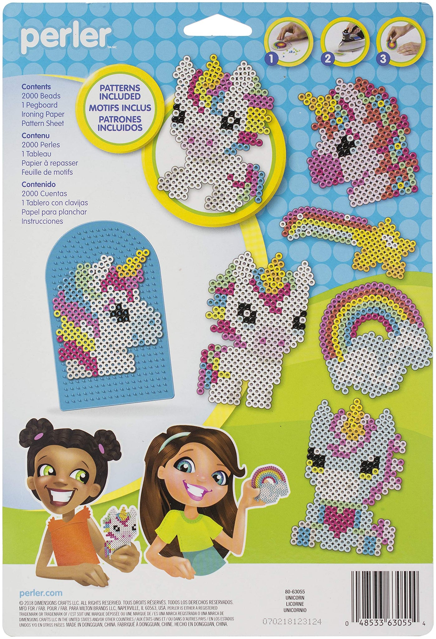 Perler Beads Rainbow Unicorn Fuse Bead Kit, 2000pcs, 7 Projects