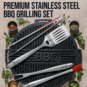 Kaluns BBQ Grilling Accessories, Grilling Gifts for Men Dad, Grill Tools for Outdoor Grill, Heavy Duty Stainless Steel Grill Set