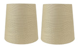 Meriville Set of 2 Maize Linen Clip On Chandelier Lamp Shades, 4-inch by 5-inch by 5-inch
