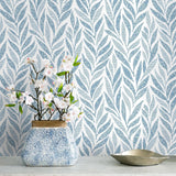 Safiyya 787x17.3 Blue Peel and Stick Wallpaper Boho Contact Paper Modern Stick on Wallpaper for Bathroom Adhesive Kitchen Wall P