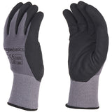 Amazon Basics Micro-Foam Nitrile Coated Safety Work Gloves, Touch Screen, Nylon Liner Fiber, for Assembly, Grey, Size 10/XL, 12-