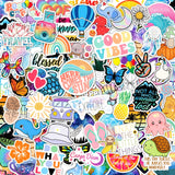 120 Pcs Preppy Stickers, Summer Stickers for Water Bottles Girls, Laptop Accessory Waterproof, Cute Decals for Phone Waterbottle