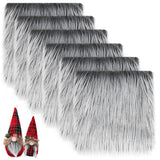 6 Pcs Faux Fur Fabric- 10 10 Shaggy Fur Square Patches, Gray Fluffy Warm Plush Fur Cuts for DIY Crafts Sewing Costume Rugs Pill