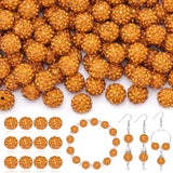 200 Pcs Golden Rhinestone Beads for Jewelry Making, Sparkle Crystal Clay Christmas for Bracelet Baseball Necklace Earring Crafti