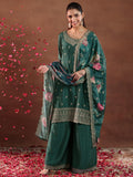 Libas Women'S Silk Blend Kurta Set (49224 Teal L