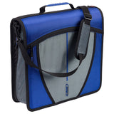 Caseit Mighty Zip Tab Zipper Binder, 3 ORing with 5Color tabs, Expanding File Folder and Shoulder Strap and Handle, D146 M