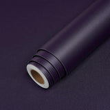 LACHEERY 15.8x276 Dark Purple Textured Wallpaper for Kids Bedroom Purple Contact Paper Peel and Stick Solid Purple Wallpaper for