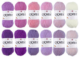 QKHEEYarn for Crocheting and Knitting 12 * 1.76 Oz (50G) /195yd,Fine/Fingering Weight (1), 60% Cotton 40% Acrylic Soft Yarn kit 