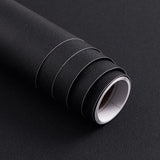 Micpolo 15.7 x 197 Black Wallpaper Matte Black Contact Paper Self Adhesive Peel and Stick Wallpaper Removable Vinyl Film Decorat