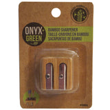 Onyx and Green Double Sharpener, Metal, Bamboo (2403)