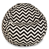 Majestic Home Goods Classic Bean Bag Chair - Chevron Giant Classic Bean Bags for Small Adults and Kids (28 x 28 x 22 Inches) (Bl