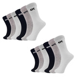 Xjarvis Texas Premium Socks For Men'S Solid Calf Crew Combed Cotton Full Length Formal Official Socks For All Season Odour Free & Breathable Comfort Free Size (White/Grey/Black),Black, Grey, White,,B0C5R731SL
