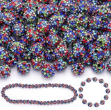 100 Pcs Black Mixed Rhinestone Beads for Jewelry Making, Sparkle Crystal Clay Christmas for Bracelet Baseball Necklace Earring C