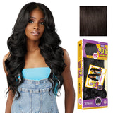 Sensationnel Butta Lace 90Sbangs Wigs - Unit 911 Glueless Wide Deep Part Synthetic Preplucked Hairline (2 DARKBROWN)