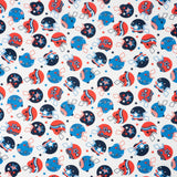 Singer, 100% Cotton, Patriotic Football Helmets, Cut by Yard