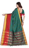 Om Sai Latest Creation Soft Cotton & Silk Saree For Women Banarasi Saree Under 399 2021 Beautiful For Women Saree With Free Belt (Green)