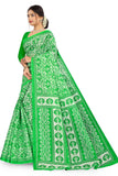 Tamaira Fashion Womens Plain Weave Pure Cotton Saree Without Blouse Piece(2479_Parrotgreen)