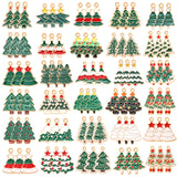 SANNIX 90 Pcs Christmas Charms for Jewelry Making, Christmas Tree Charms Holiday Xmas Enamel Pendants for Bracelets Necklaces Ea