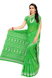Tamaira Fashion Womens Moonga Check Pure Cotton Saree Without Blouse Piece(1756_Parrotgreen)