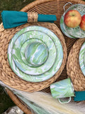 Golden Rabbit Enamelware Modern Monet Chargers - Set of 2