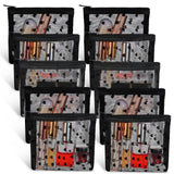 MBAIYO 10pcs Heart Print Cosmetic Bags, Mini Mesh Makeup Bags Zipper, 3D Heart Print Zipper Storage Pouch Small Nylon Organizer 
