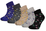 Rc. Royal Class WomenS Ankle Cotton Thumb Multicolored Socks, Pack Of 5 Ankle Length