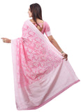 Glory Sarees Womens Banarasi Artificial Silk Saree With Blouse Piece (Kara124-Pink_Pink)