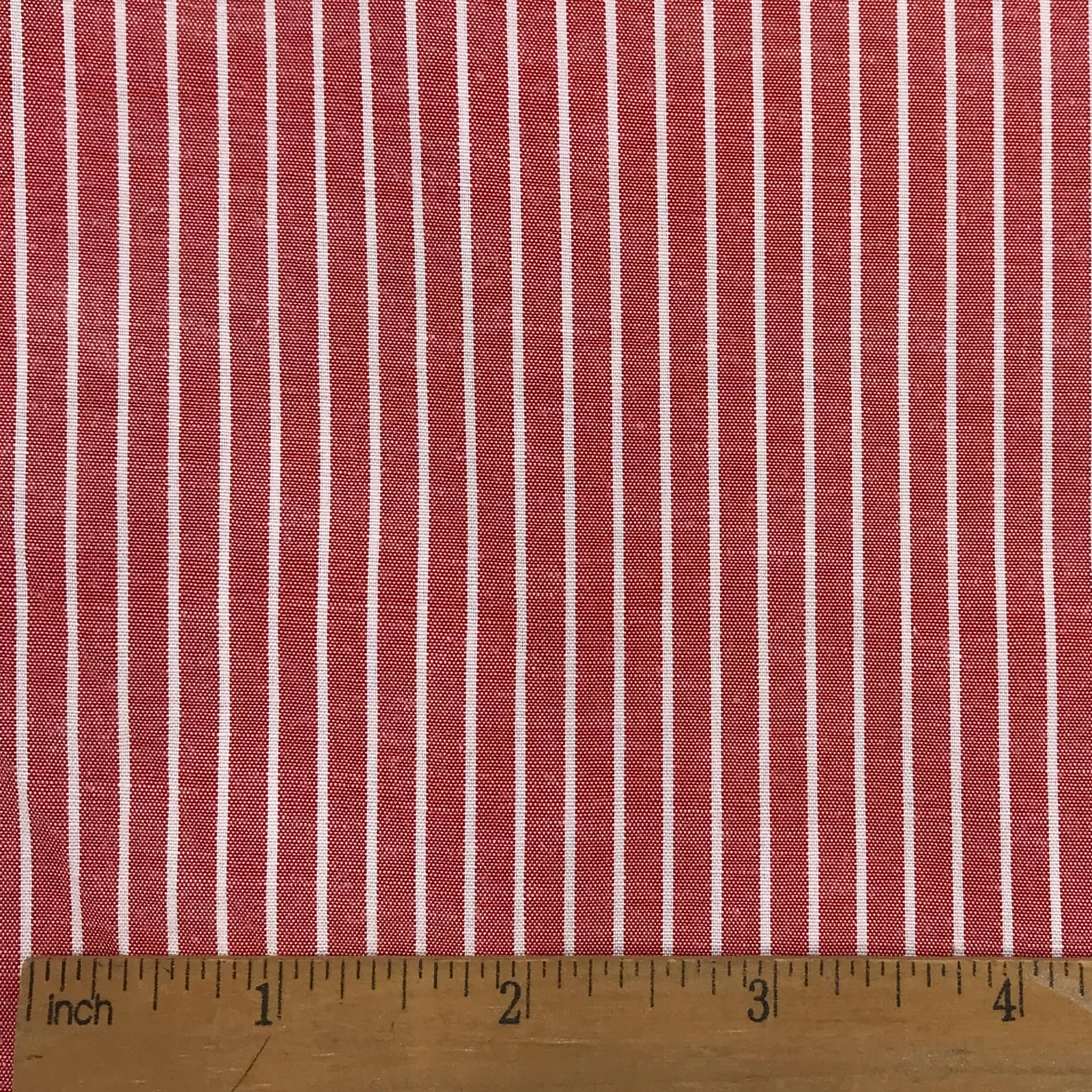 Red Striped Fabric for Sewing Christmas Cracker Craft Lightweight Polycotton Width 57 Inch (1 Yard pre Cut)