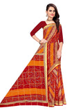 Tamaira Fashion Womens Pure Cotton Bandhani Saree Without Blouse Piece(2439_Red)