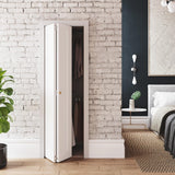 SMARTSTANDARD 24 x 80 Bifold Closet Doors, 1-Panel Paintable White Primed Bi-fold Door, Interior Door with Hardware Kits, 23 2/5
