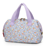 Smrcom Makeup Bag Cosmetic Bag For Women Girl Travel Makeup Bag Toilet Bag Zipper Organizer Bag Waterproof (Cotton light purple)