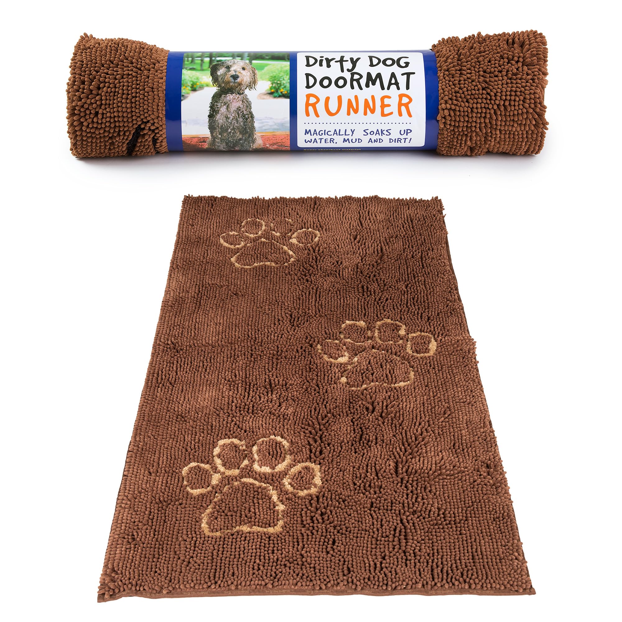 Dog Gone Smart Dirty Dog Doormat - Fast Drying Rug with Super Gripper Backing for Clean Floors - Super Absorbent and Machine Was