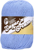 Lily 10201818083 Sugar N Cream Super Size Solid Yarn, 4oz, Gauge 4oz Medium, 100% Cotton, Big Ball Cornflower Machine Wash 