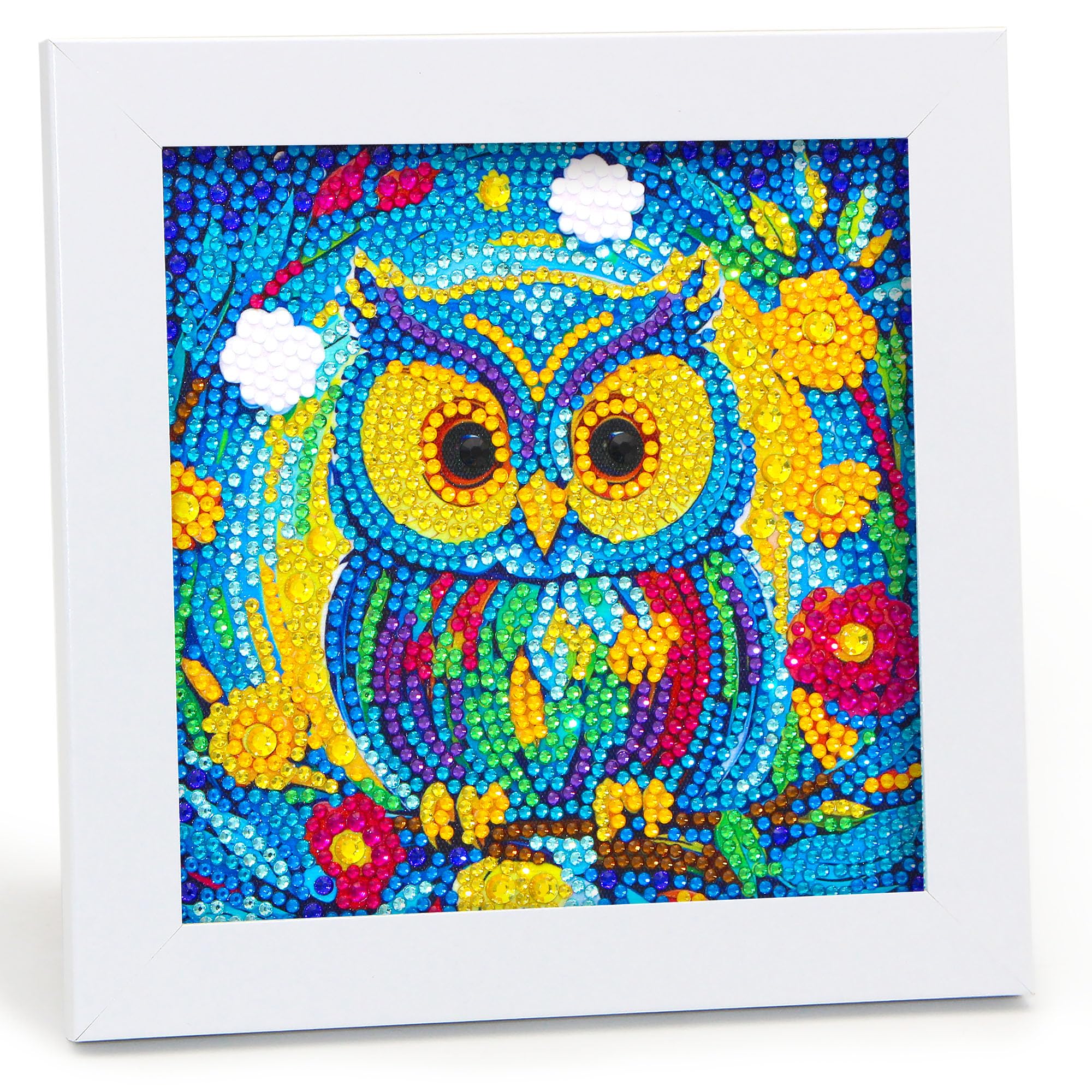 Libfx Diamond Art Kits for Kids with Frame Diamond Art for Girls Boys Beginners Arts and Crafts Ages 8-12 Birthday Gifts (Owl)