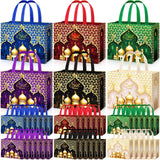 Yoojahow 36 Pcs Eid Mubarak Gift Bags with Handles 12.6 x 9.8 x 6.7 Inch Large Reusable Ramadan Tote Bags Eid Mubarak Non-Woven 