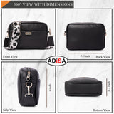 Adisa Women'S Girls Grains Cross Body Sling Bag With Printed Belt (Sl5146-Bla) Black,Black,,B0DNZFN1RR