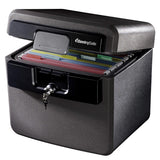 SentrySafe Black Fireproof and Waterproof Safe, File Folder and Document Box with Key Lock, Ex. 14.3 x 15.5 x 13.5 inches, HD410